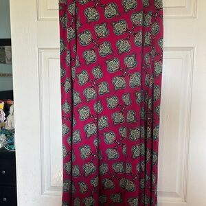 Paisley Print Maxi Skirt - Pink